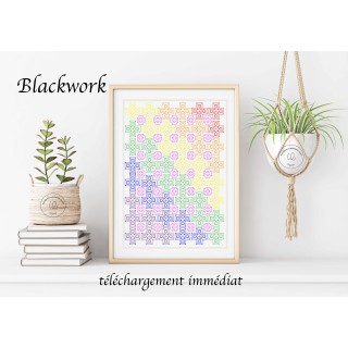 blackwork "rainbow " à télécharger