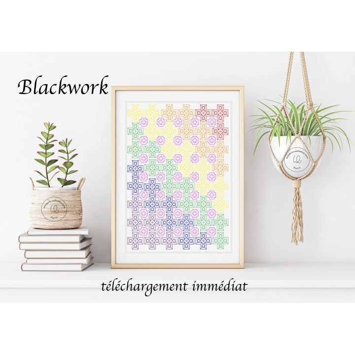 blackwork "rainbow " à télécharger