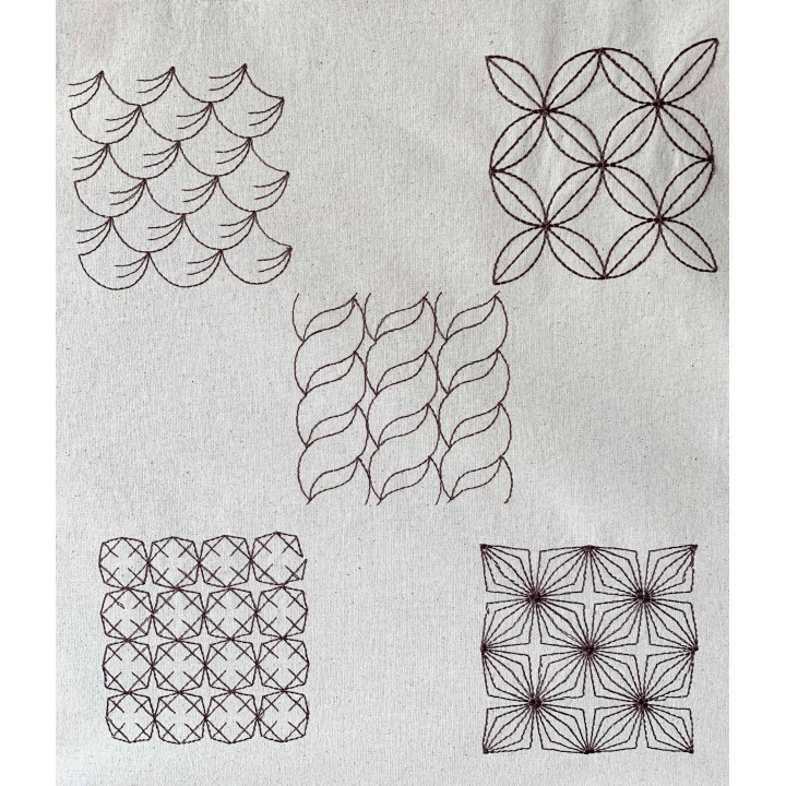 tote bag brodé  sashiko carré
