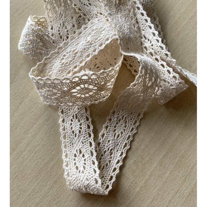 dentelle en coton naturelle
