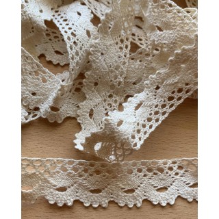 dentelle en coton naturelle