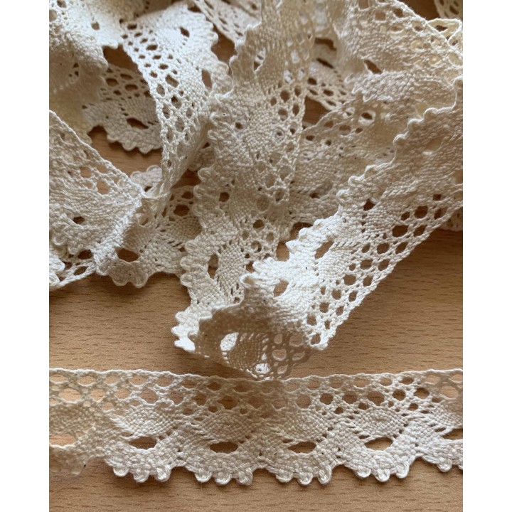 dentelle en coton naturelle