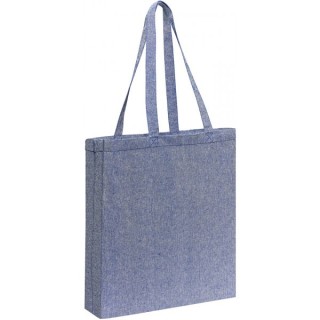 tote bag "Broadway" blue heather with customizable background