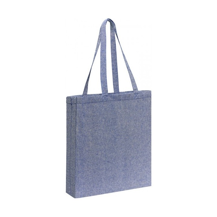 tote bag "Broadway" blue heather with customizable background