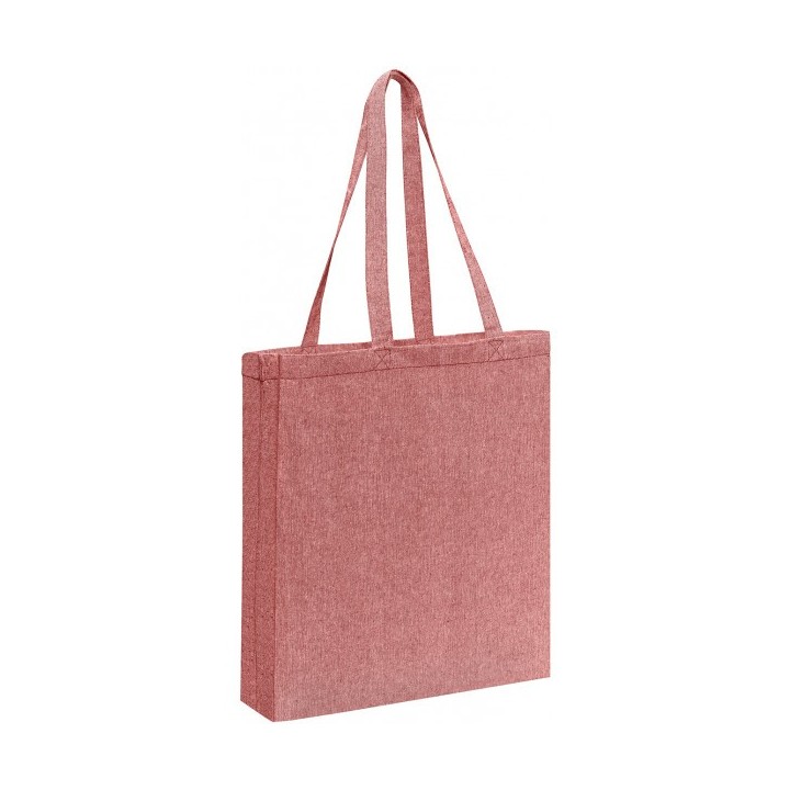 tote bag "Broadway" red heather with customizable bottom