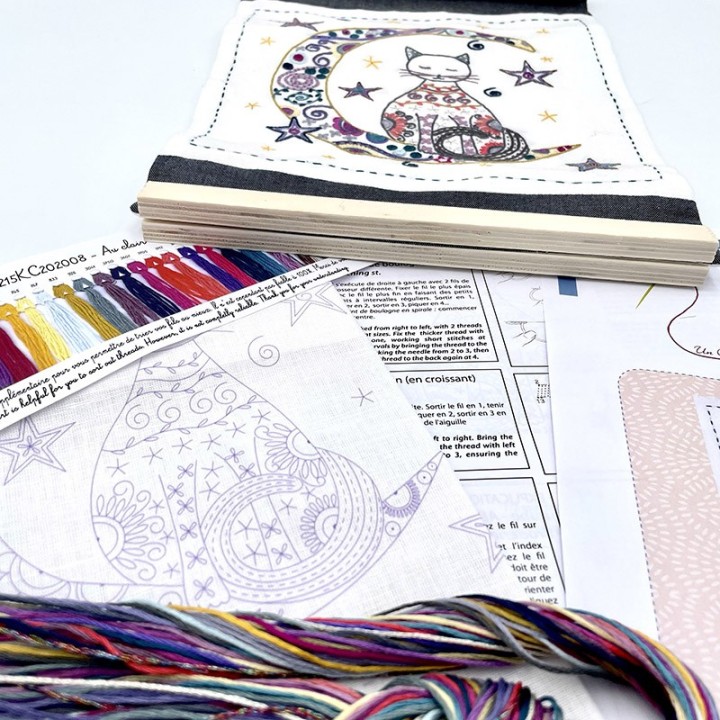 Kit de broderie: au clair de la lune