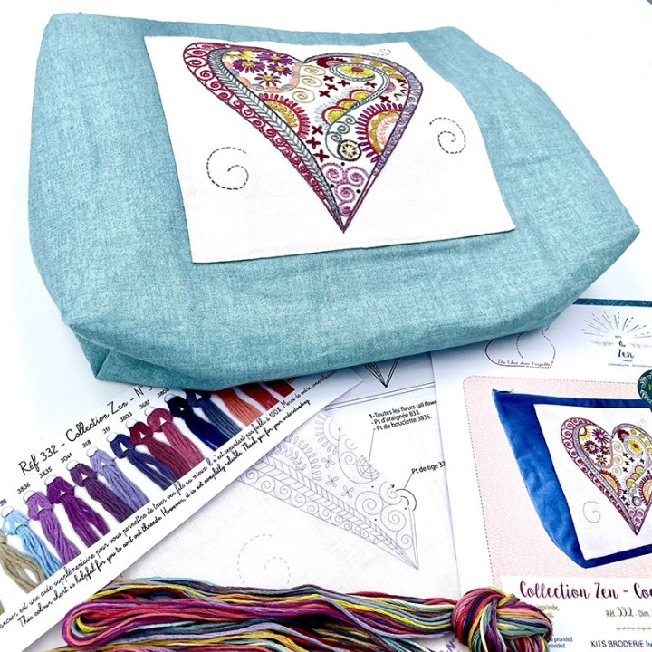 Kit de broderie: coeur 03