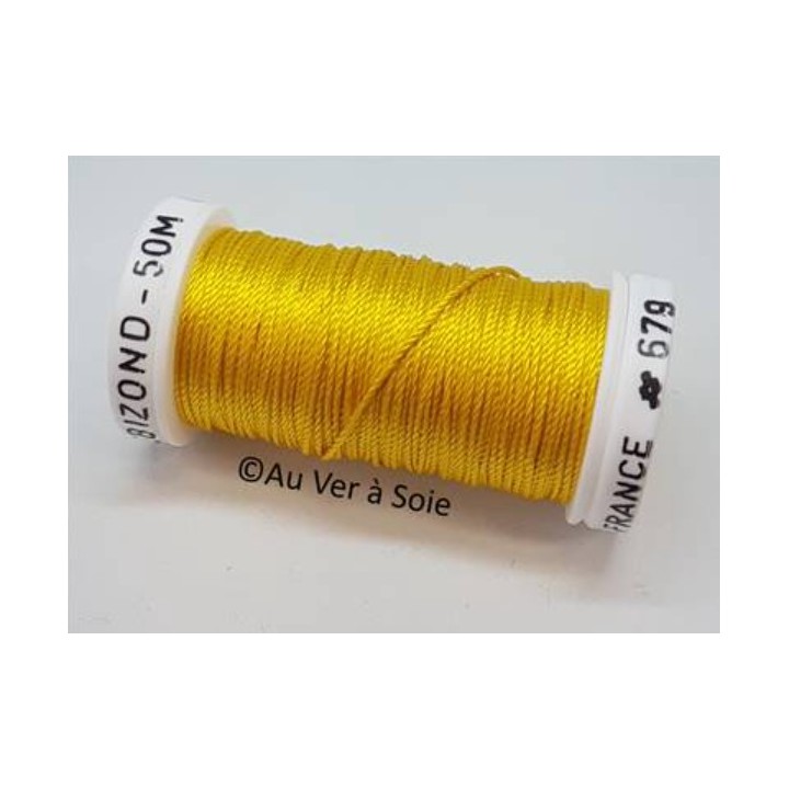 silk cord thread Trébizond 679 bright yellow