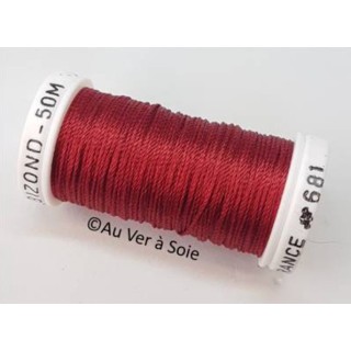 silk cord thread Trébizond 681 red leather