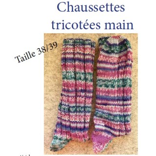 hand-knit socks size 38/39