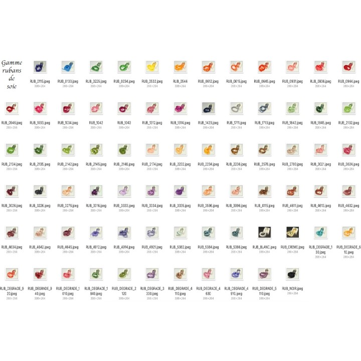 Ruban de soie 234 4 mm qualité française au ver à soie 