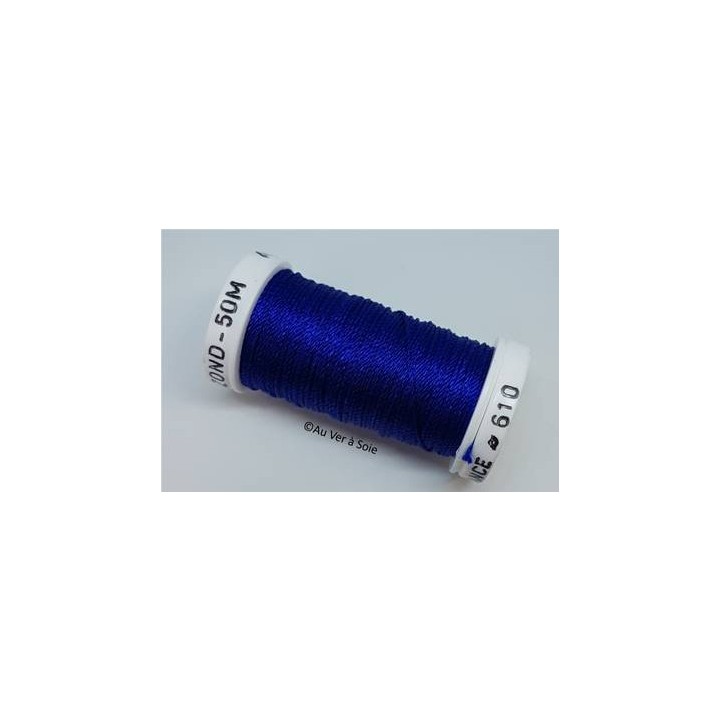 silk cord thread Trébizond 610 blue of France