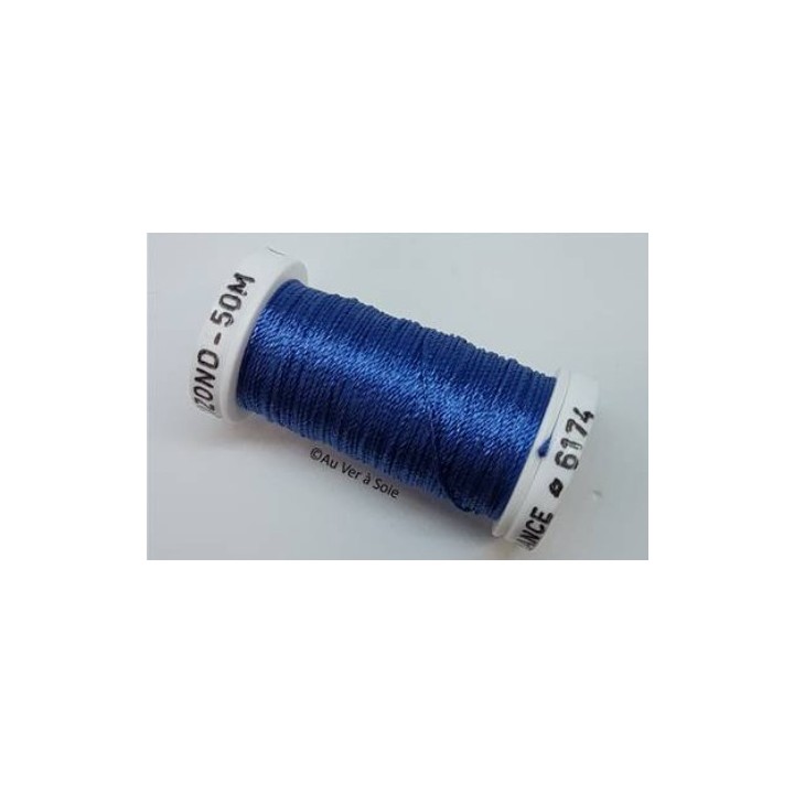 silk cord thread Trébizond 6174 cobalt blue