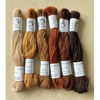 pack wool from Aubusson brown shades