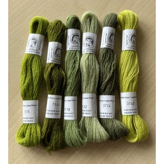 pack wool from Aubusson green shades