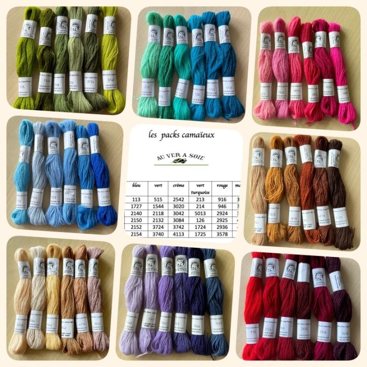 pack wool from Aubusson turquoise shades