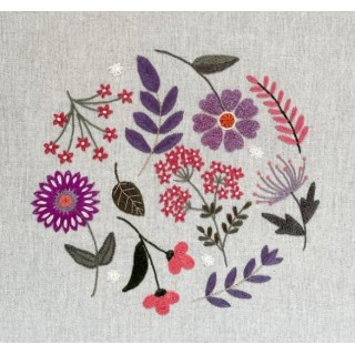 Kit de broderie: cercle fleuri de Angèle