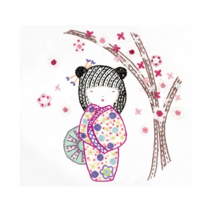 Kit de broderie: Yoshimi, jolie Kokeshi