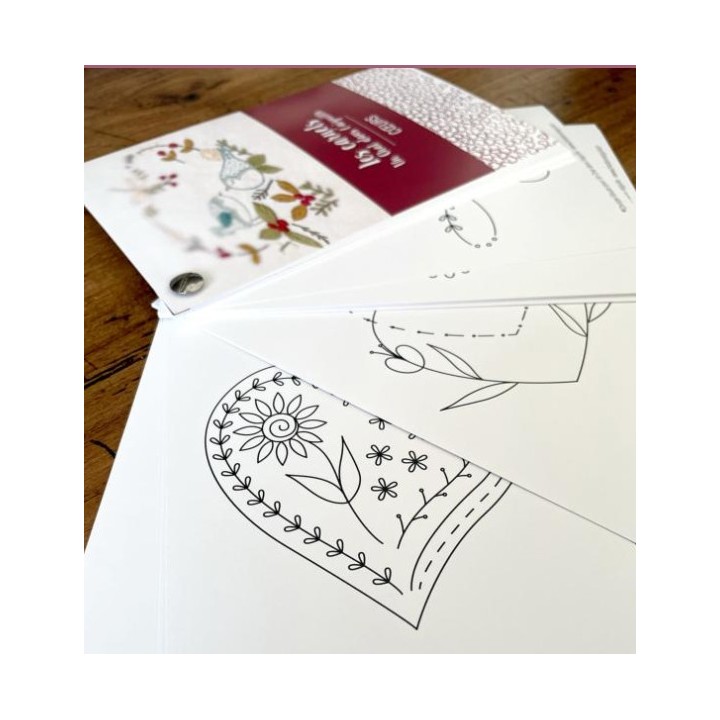 Drawing notebook for embroidery: hearts