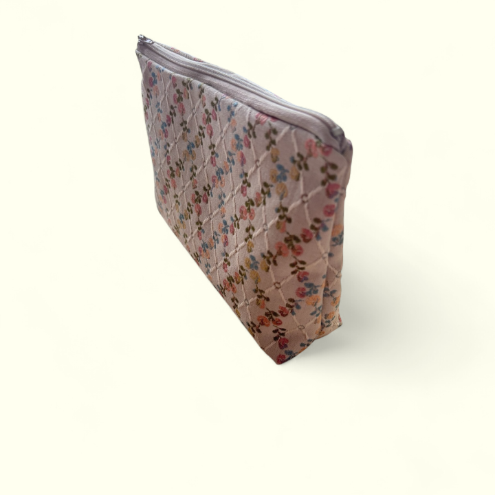 trousse de rangement "brocart" grillages et fleurs des champs