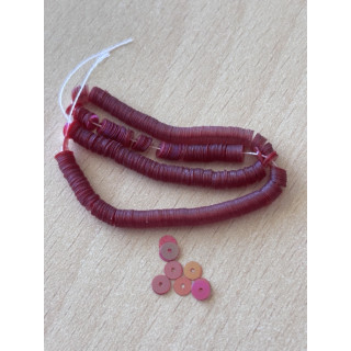 cherry red shiny iridescent sequins 4 mm