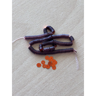 paillette orange  métallique 4 mm 2061