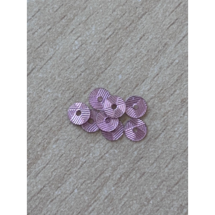 paillette guilloché rose métallique 4 mm 2009