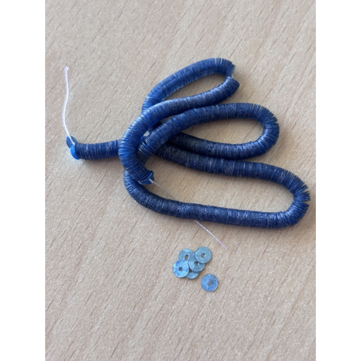 paillette guilloché bleu métallique 4 mm 2035