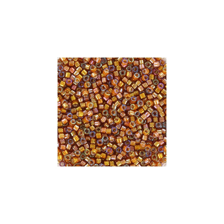 Perles Miyuki Delica 11/0 White Lined AB – Perles japonaises irisées