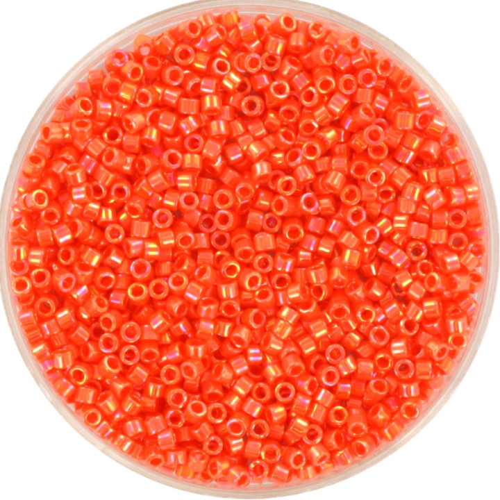 Perles Miyuki Delica 11/0 Opaque AB – Perles japonaises irisées Aurora Borealis