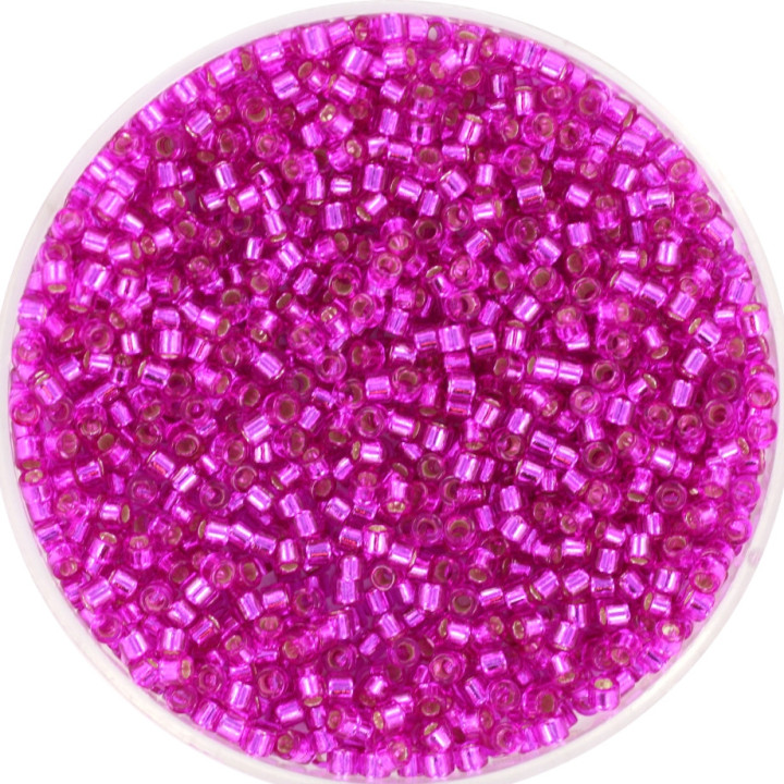 miyuki silverlined dyed fuchsia 1340