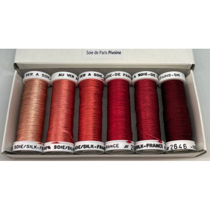 Kopie von Pack de fils de soie de Paris  nuances "rose"