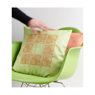 coussin vintage vert printemps
