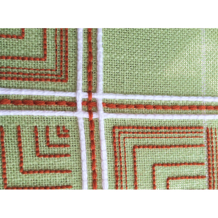 coussin vintage vert printemps