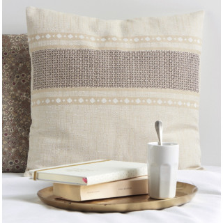coussin beige "tissé"