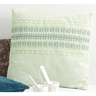 coussin vert printemps