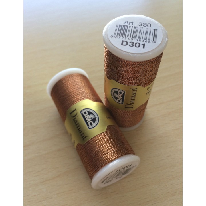 Fil à broder Diamant de DMC couleur bronze 301