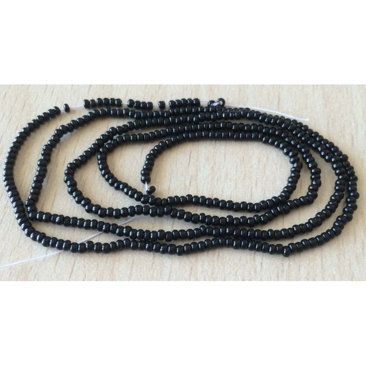  perles noir 12/o