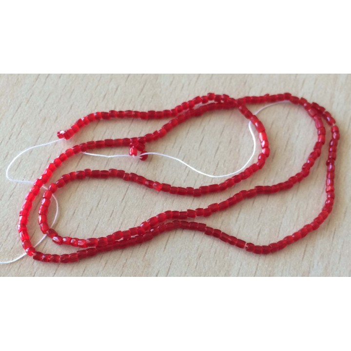  perles rouge satin 12/o