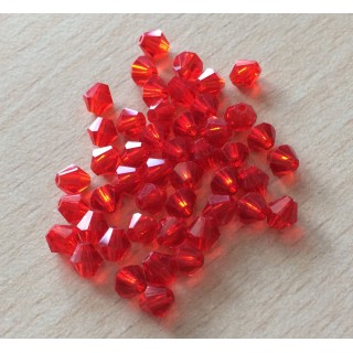 Sachet de perles à facettes bicône rouge siam