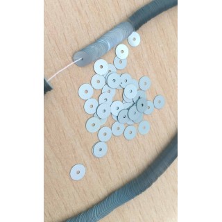 paillettes opaline métal bleu ciel 5 mm 