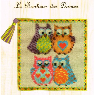porte aiguilles "le bonheur des dames" modèle "chouettes" 