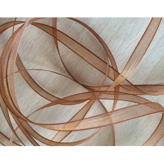 ruban mousseline marron 423  élégant et translucide 