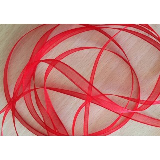 ruban mousseline rouge  324 élégant et translucide 