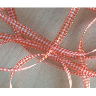 joli ruban décoratif Vichy orange 108 