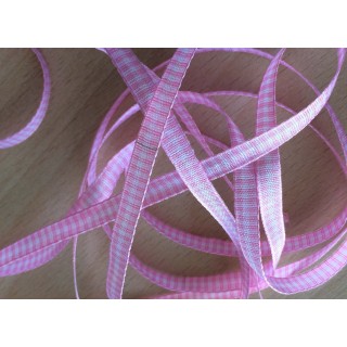 joli ruban décoratif couleur rose Vichy 301 