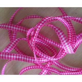 joli ruban décoratif Vichy couleur fuchsia 206 
