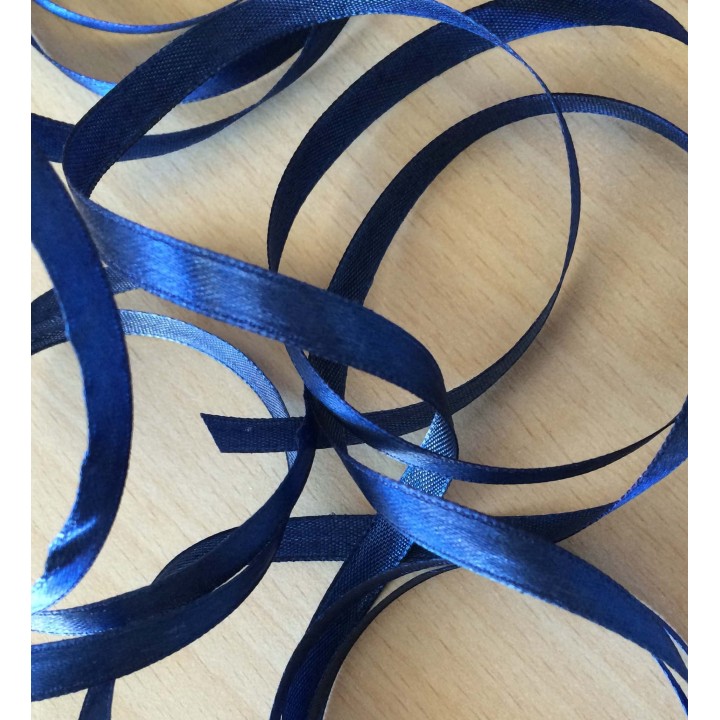 joli ruban décoratif en satin bleu 8007 