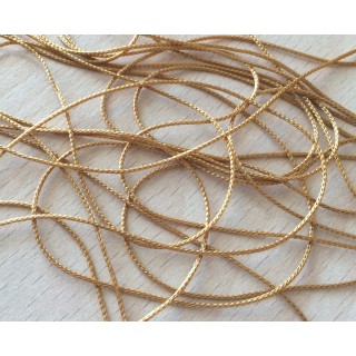 jolie cordelière fine  1mm  couleur beige foncé  dorée 011 