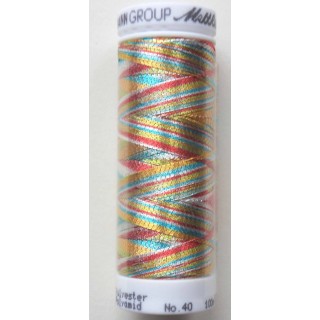 Fil métallique multicolore (argent, vert, framboise) 7029
